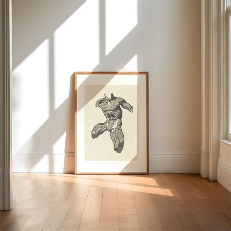Classical Male Nude Drawing Set of 6, Vintage Male Nude Study Gallery Wall, Male Nude Figure ...