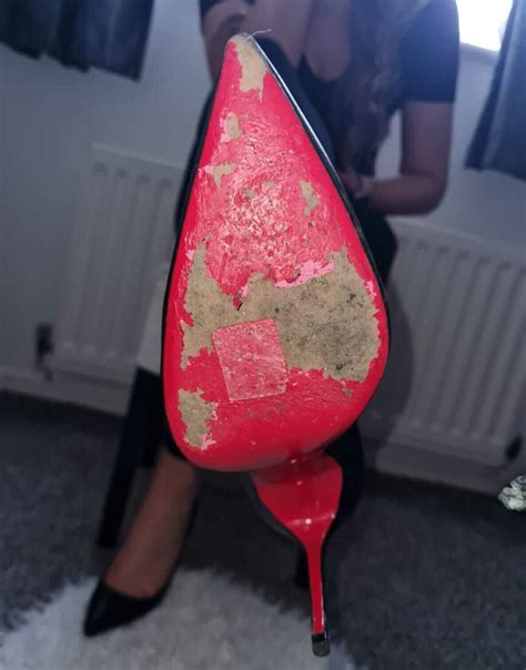 Pin by Aurora Borealis on scuffed red soles | Beautiful high heels ...