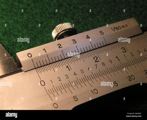 Vernier Caliper Scale (Metric and English units Stock Photo - Alamy