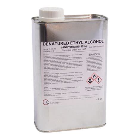 Denatured Ethyl Alcohol 99%- 32 oz