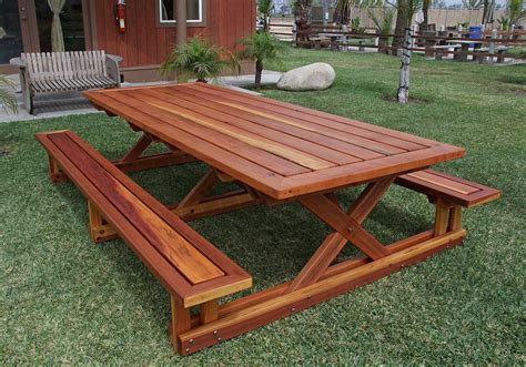 Picnic Table 70.07 In. W 8-Person Brown Round Wood Outdoor With 4 Built ...