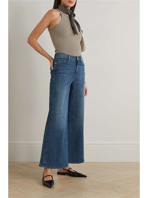 Wide Leg Cropped Jeans Raw Hem at Rita Ware blog