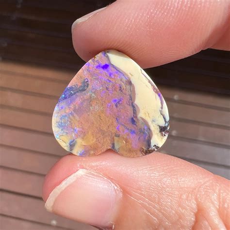 Natural 12.54 Ct Australian heart boulder opal mined by Sue Cooper For ...