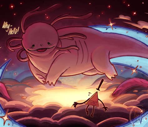 Axolotl and Bill! (October Art Work) : r/gravityfalls