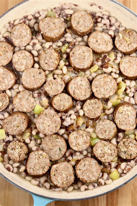 Purple Hull Peas with Boudin Cajun Sausage - Miss in the Kitchen