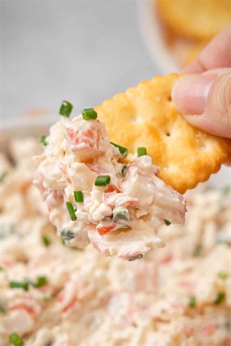 Devourable! Cold & Chunky Imitation Crab Dip - Cup of Zest