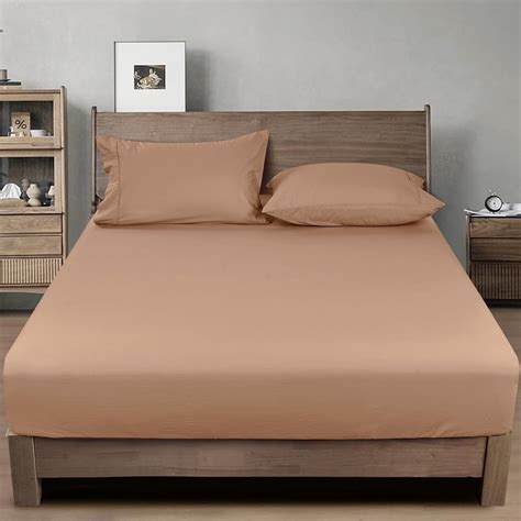 Amazon.com: PHF 100% Garment Washed Cotton Fitted Sheet Full Size ...