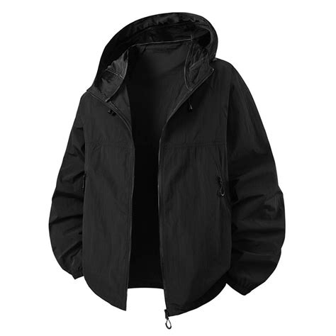 Zynviq Mens Casual Jackets Windbreaker Full Zip Lightweight Solid ...