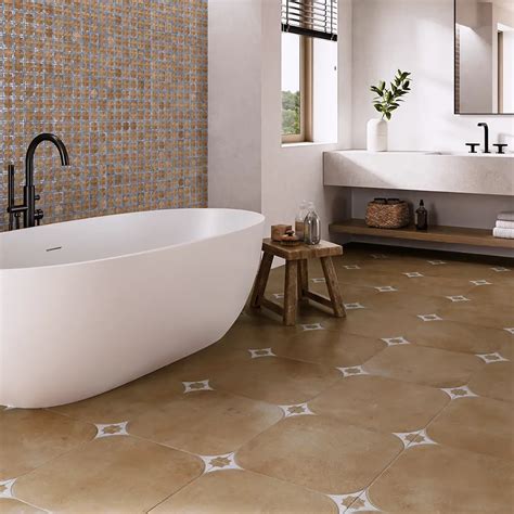 Sultana Stella Sienna Porcelain Tile 18x18 Floor and Wall