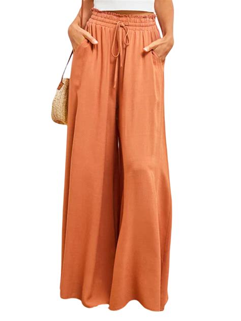 Kesitin Women Lounge Pants Loose Fit Wide Leg Pants High Rise Palazzo ...