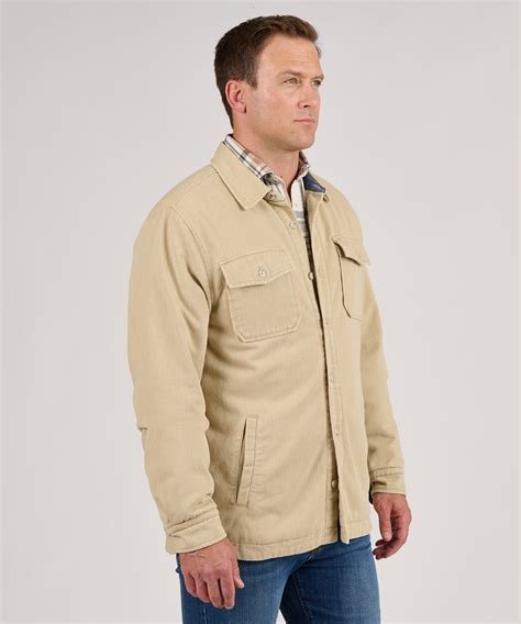 Men's Big & Tall Westport Black Quilted Twill Shirt Jacket | Westport ...