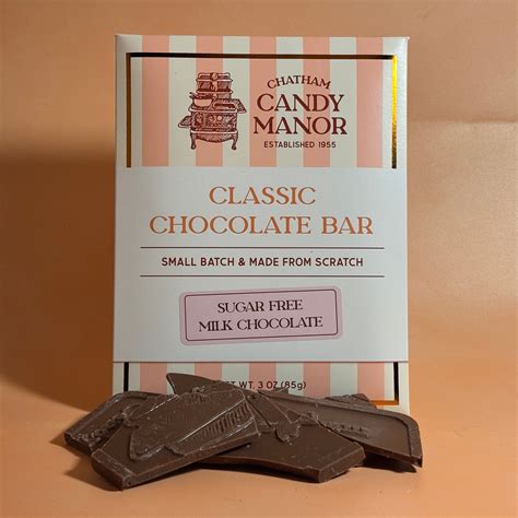 Sugar Free Milk Chocolate Bar – Chatham Candy Manor