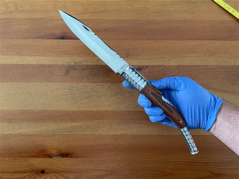 6.3 in. Estilete Spanish Navaja Folding Knife Red Wood Stamina Handle ...