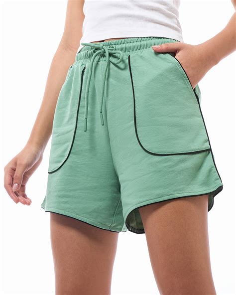 Buy Women's Green Shorts Online at Bewakoof