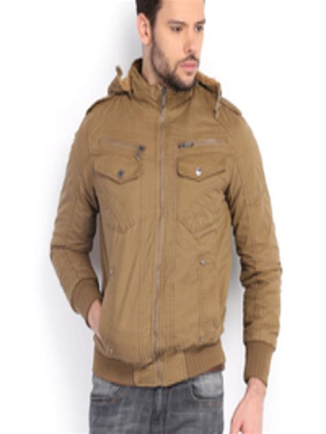 Buy Locomotive Men Khaki Jacket - Jackets for Men 537480 | Myntra