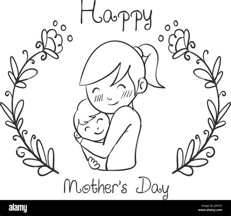 Hand draw mother day style design Stock Vector Image & Art - Alamy