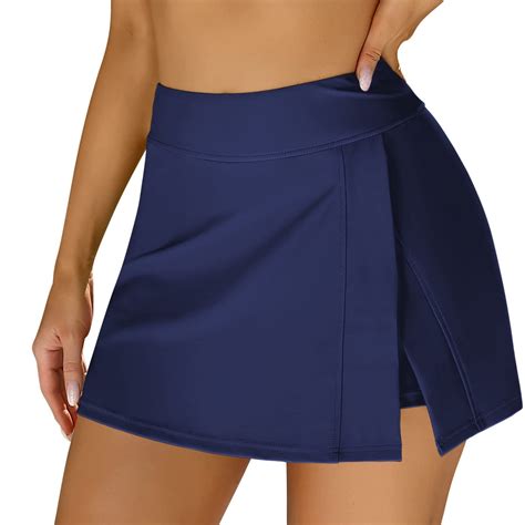 GAQLIVE Swim Skirts Women Split Swimsuit Skirt Built In Swim Shorts ...