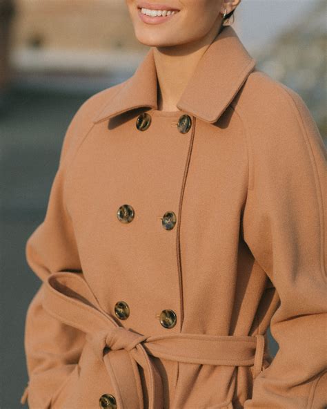 Camel wool trench coat | Autumn trench coat – Sumarokova Atelier