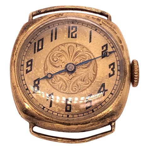 Longines 14 Karat Yellow Gold Art Deco Tank Style Watch with Original ...