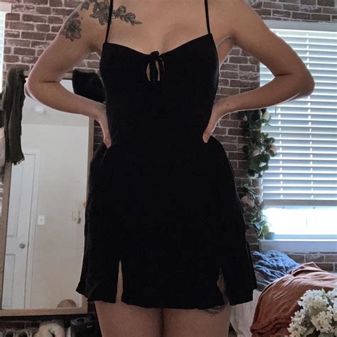black baby doll dress size xs worn once #y2k... - Depop