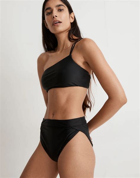 High-Rise Crossover Bikini Bottom | Madewell