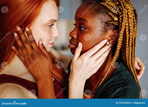 Two Young Lesbian Girlfriends Having Fun at House Stock Image - Image of leisure, race: 247424523