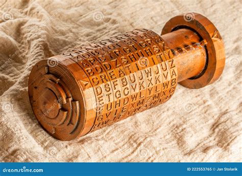 Opened Copper Cryptex Invented by Leonardo Da Vinci from the Book Da Vinci Code. Word Creativity ...