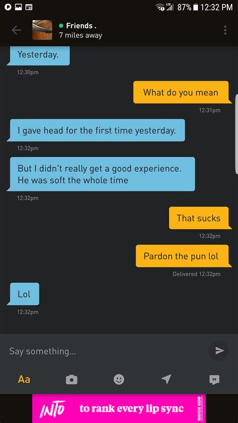 Sucks he had a bad first time sucking dick. : r/lolgrindr