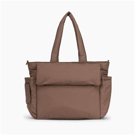 CALPAK Diaper Tote Bag With Laptop Sleeve - Hazelnut | Babylist Shop