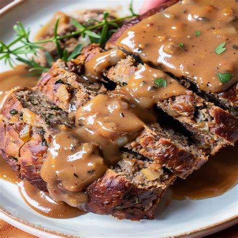Meatloaf with Brown Gravy