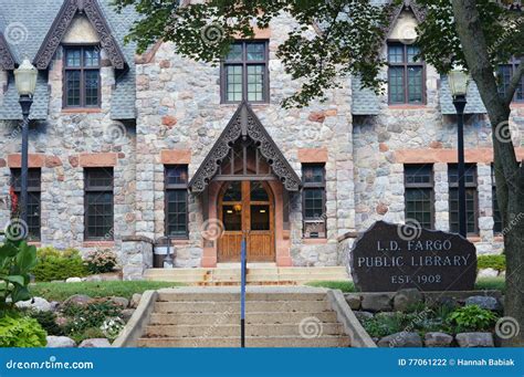 L. D. Fargo Public Library, Lake Mills, Wisconsin Editorial Photography ...