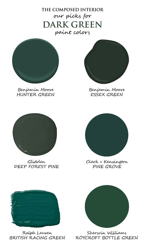 Best Hunter Green Paint Colors at Erik Walker blog