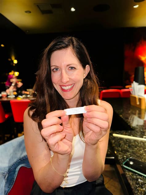 8 weeks ago I ate at a chain restaurant and opened a fortune cookie ...