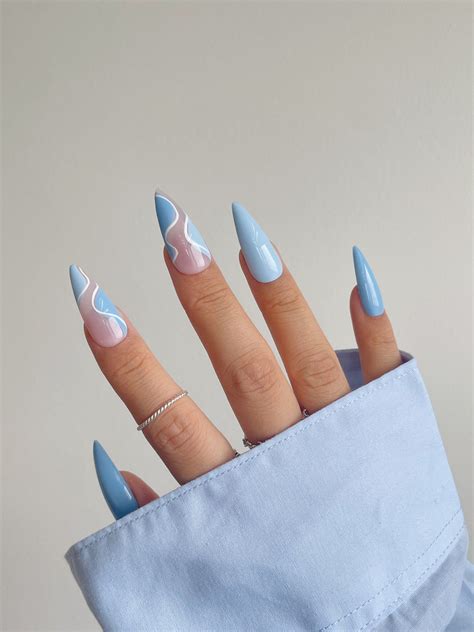 Stiletto Nails Baby Blue