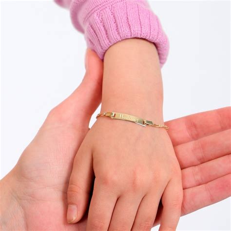 14K Solid Gold Baby Bracelet Name, Baby Jewelry, Custom Baby Bracelet ...