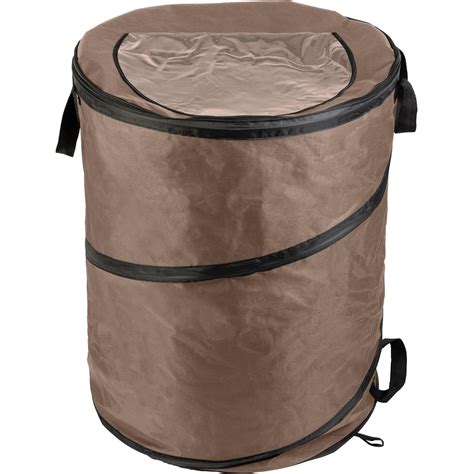 Wakeman Outdoor Trash Can - 46-Gallon Collapsible Garbage Can with 3 ...