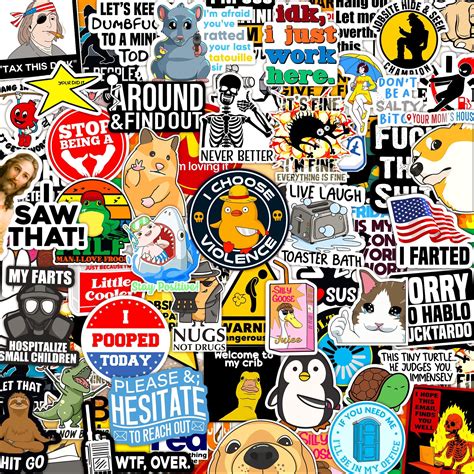 Amazon.com: 120pcs Funny Stickers for Adults, Prank Meme (Dirty) Hilarious Sticker Pack for ...