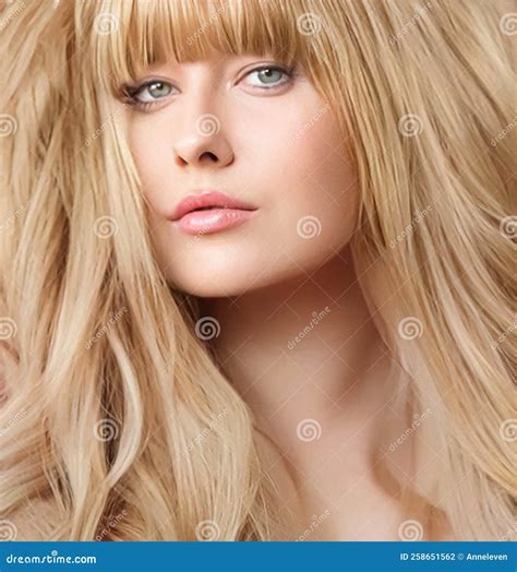 Hairstyle, Beauty and Hair Care, Beautiful Blonde Woman with Long Blond ...
