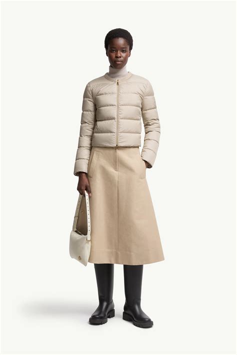 Beige Mauvezin Wool-Trimmed Short Down Jacket - Short Down Jackets for ...