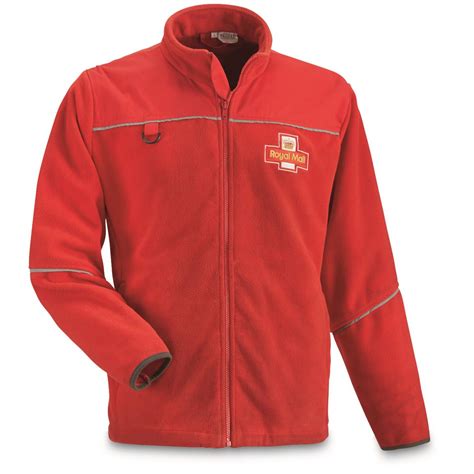 British Royal Mail Surplus Red Fleece Jacket, Like New - 665625 ...