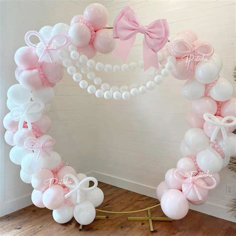 Amazon.com: Pateeha Pink Bow Balloon Arch Kit 155pcs Coquette Birthday ...