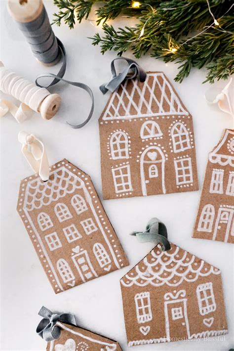 DIY Cardboard Gingerbread Houses - Domestically Blissful