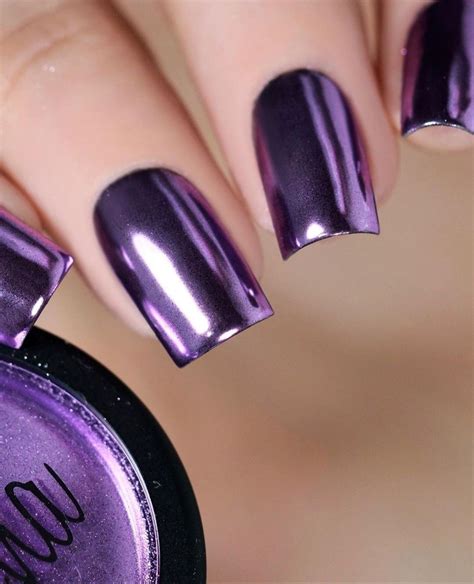 Purple chrome nails 35 designs that will turn heads nail designs daily ...