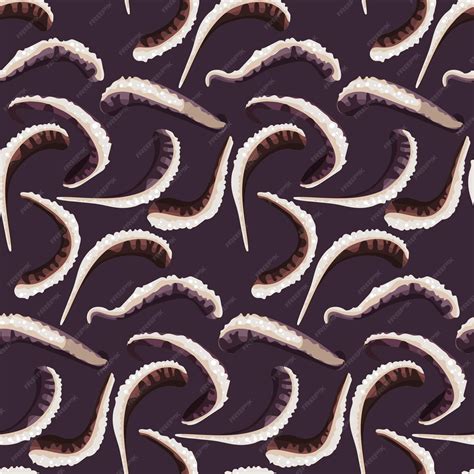Premium Vector | A pattern of octopus tentacles on a purple background ...