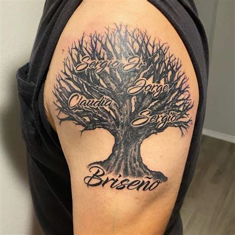 Creative Tattoo Family Tree Ideas with Meaningful Names