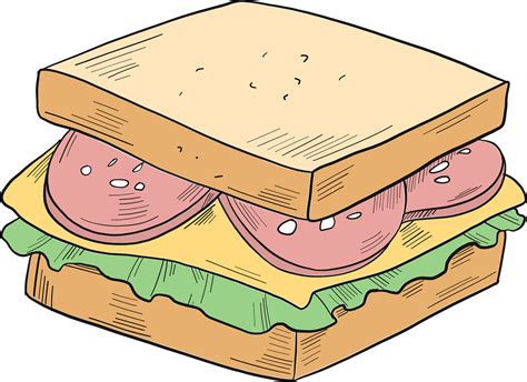 Cartoon Sandwich Clip Art