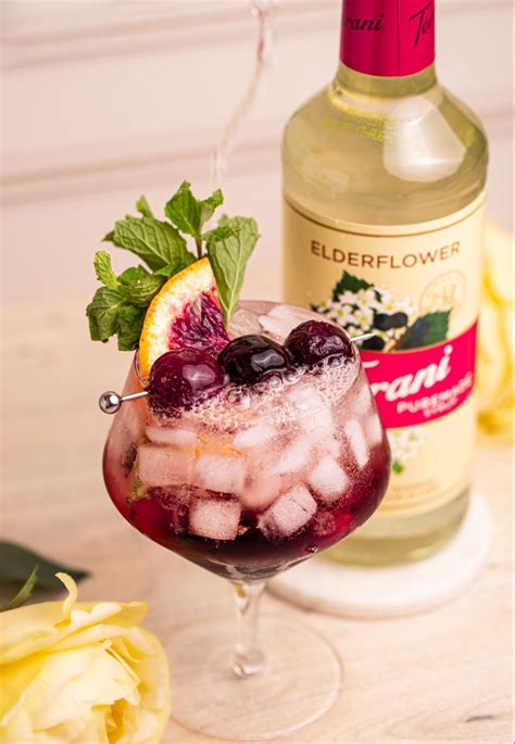 Cherry Blossom Mocktail - With Elderflower Syrup Recipe | Almonds & Apricots