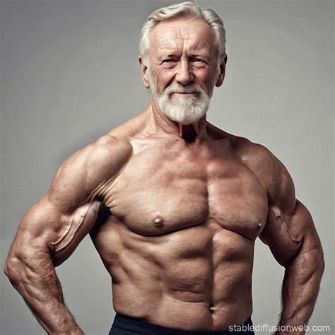 Muscular Older Man | Stable Diffusion Online
