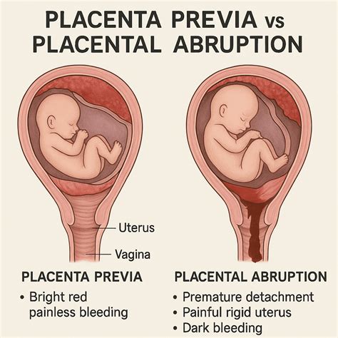 Placenta Previa vs. Placental Abruption: Nursing Priorities
