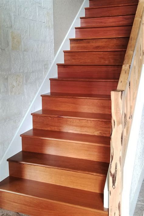 Brazilian Cherry Stair Tread | Hardwood stair treads, Wood stair treads ...